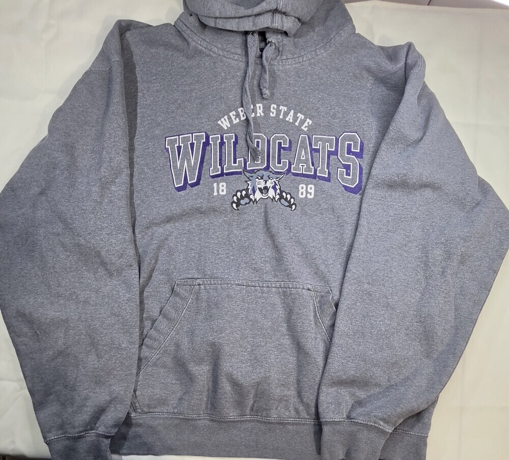 Gear for Sports Weber State Wildcats Hoodie Large Grey Pullover Sweater 0395